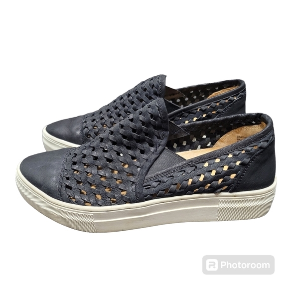 Seychelles Latest Black Woven Leather Slip On Shoes Size 6 - Picture 1 of 8